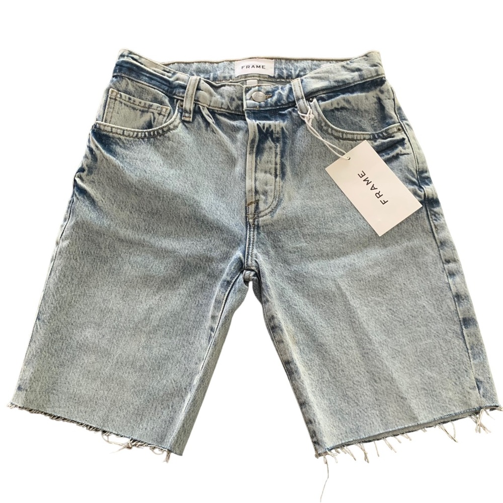FRAME Le Slouch Bermuda Shorts Blue Denim Women’s Size 23